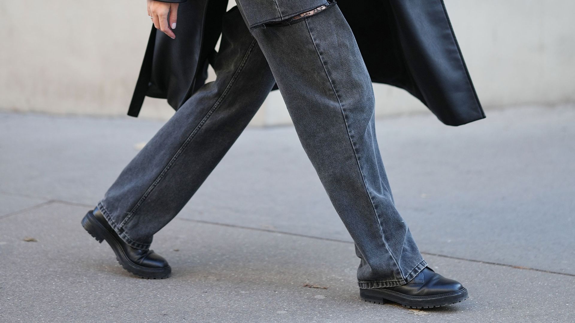 Grey jeans pair perfectly with these trendy shoes for a stylish look in January 2026