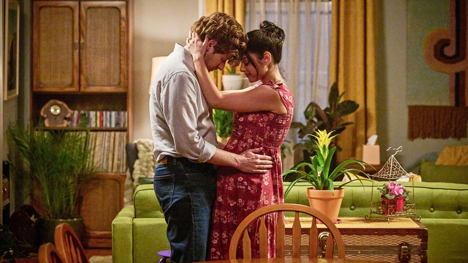 Image may contain Pranati Rai Prakash Plant Potted Plant Adult Person Wedding Head Clothing Pants and Face