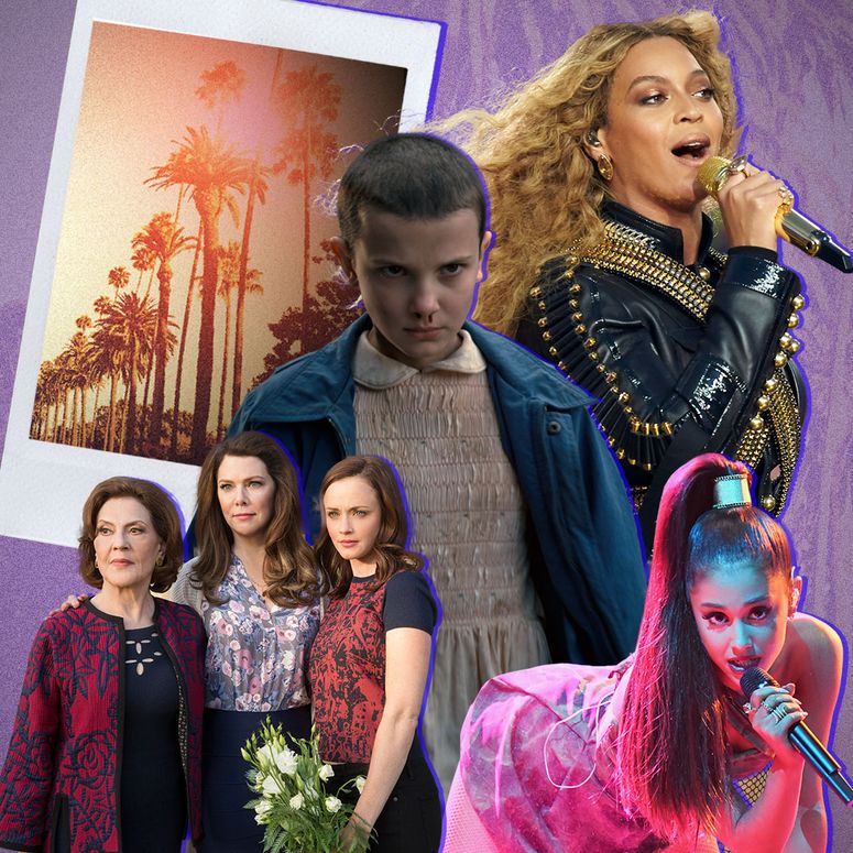 Image may contain: Beyoncé, Millie Bobby Brown, Lauren Graham, Alexis Bledel, Kelly Bishop, Adult, Person, Face, and Head, 2016