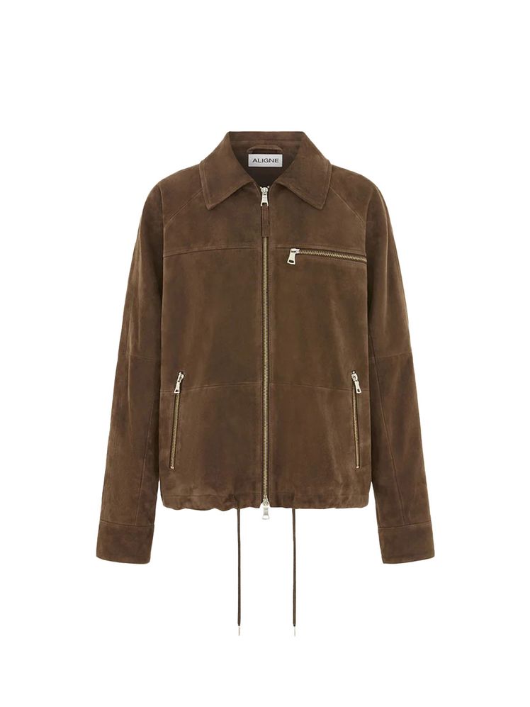 Image may contain Clothing Coat Jacket Fleece Long Sleeve Sleeve and Suede